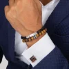TATEOSSIAN GIZA BEADED BRACELET - BROWN TIGER EYE