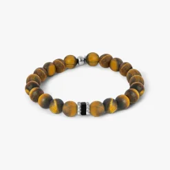 TATEOSSIAN GIZA BEADED BRACELET - BROWN TIGER EYE