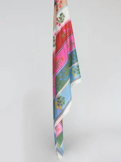 VILAGALLO FLOWER STRIPES SCARF