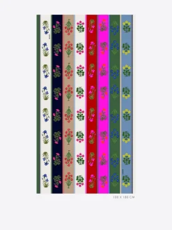 VILAGALLO FLOWER STRIPES SCARF