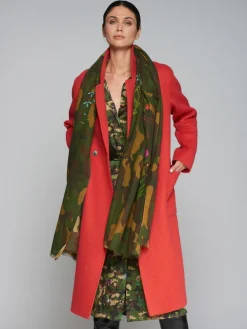 VILAGALLO GARDEN CAMO SCARF - OLIVE