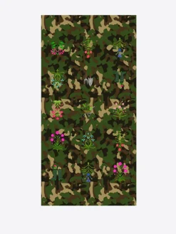 VILAGALLO GARDEN CAMO SCARF - OLIVE