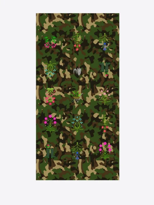 VILAGALLO GARDEN CAMO SCARF - OLIVE