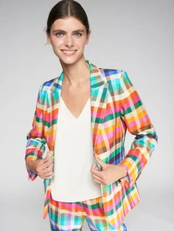 VILAGALLO HEATHER JACKET - MULTICOLOR CHECK