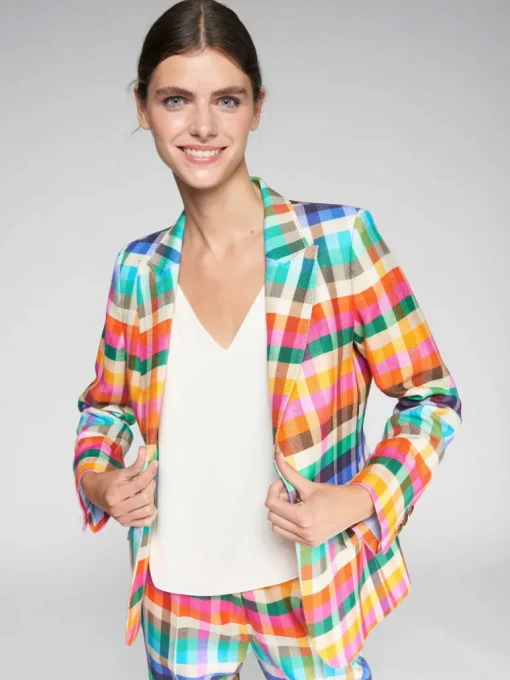 VILAGALLO HEATHER JACKET - MULTICOLOR CHECK