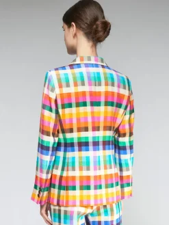 VILAGALLO HEATHER JACKET - MULTICOLOR CHECK