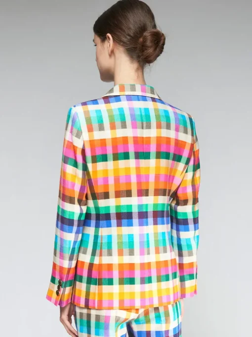 VILAGALLO HEATHER JACKET - MULTICOLOR CHECK