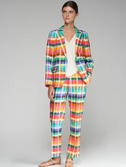VILAGALLO HEATHER JACKET - MULTICOLOR CHECK