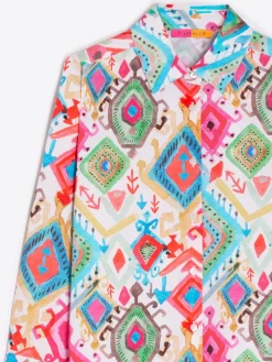 VILAGALLO IKAT WATERCOLOR SHIRT - MULTICOLOR