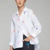 VILAGALLO LINEN PINEAPPLES SHIRT - WHITE