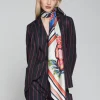 VILAGALLO MAXI FLOWER SILK SCARF - MULTICOLOR