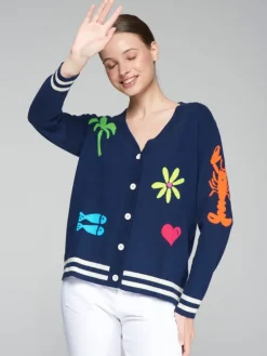 VILAGALLO SHORE CARDIGAN - MARINE BEACH