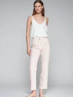 VILAGALLO STRIPED PANT - RED