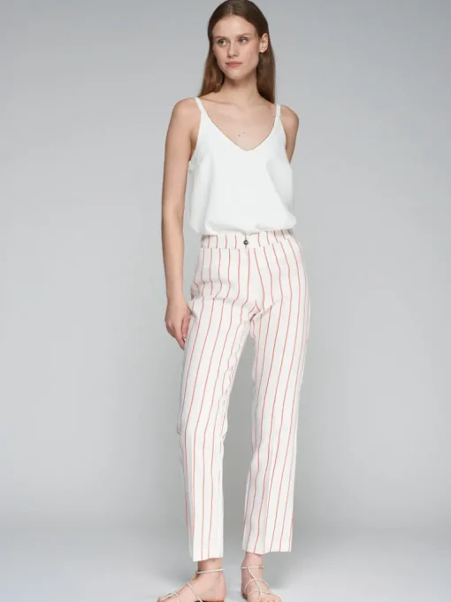 VILAGALLO STRIPED PANT - RED