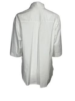VLT'S BY VALENTINA'S EYELET PAISLEY BLOUSE - WHITE