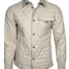WATERVILLE QUILTED TWILL SHIRT JACKET - BEIGE