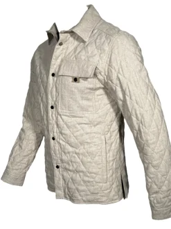 WATERVILLE QUILTED TWILL SHIRT JACKET - BEIGE