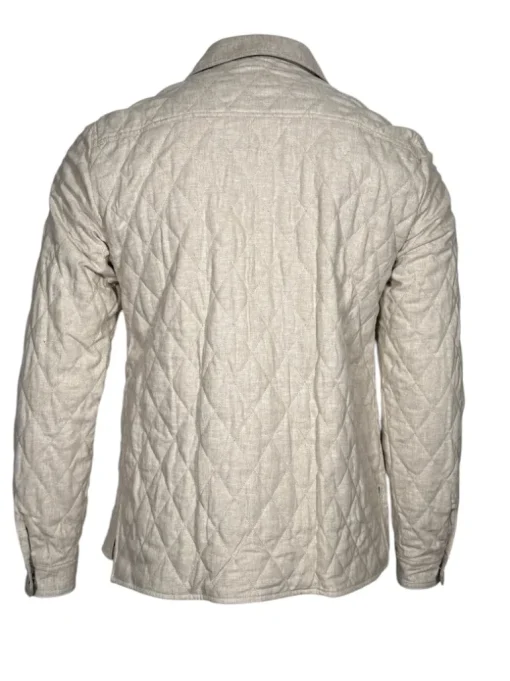 WATERVILLE QUILTED TWILL SHIRT JACKET - BEIGE