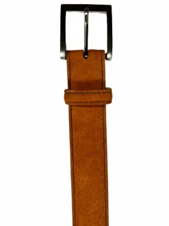 W.KLEINGBERG BELT - SCOTCH WITH NAVY STITCHING