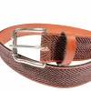 W.KLEINGBERG HERRINGBONE BELT - COGNAC